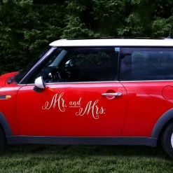 Partydecor Mr & Mrs Car Sticker 6 Partydecor Mr & Mrs Car Sticker