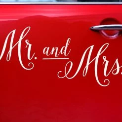 Partydecor Mr & Mrs Car Sticker 7 Partydecor Mr & Mrs Car Sticker