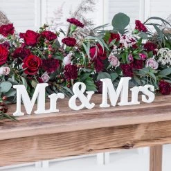 Partydecor Wedding Mr & Mrs Wooden Sign