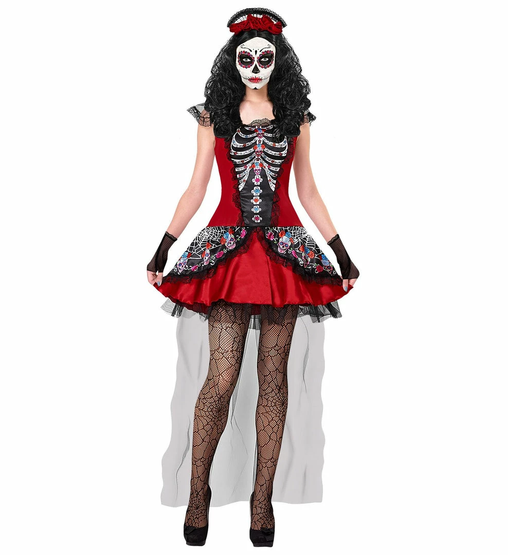 Widmann Mujer Dia De Los Muertos Costume Adult 3 Widmann Mujer Dia De Los Muertos Costume Adult