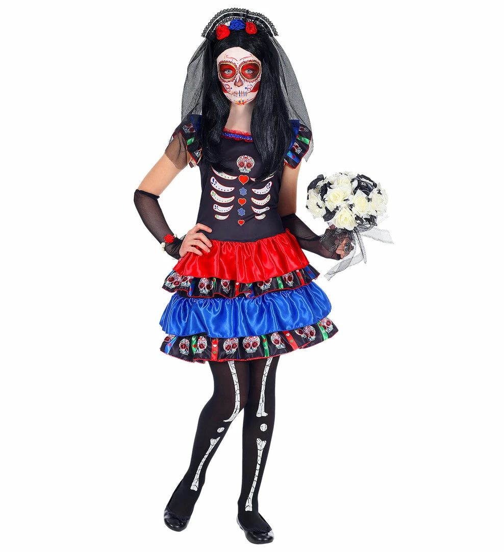 Widmann Mujer Dia De Los Muertos Costume Child's 3 Widmann Mujer Dia De Los Muertos Costume Child's
