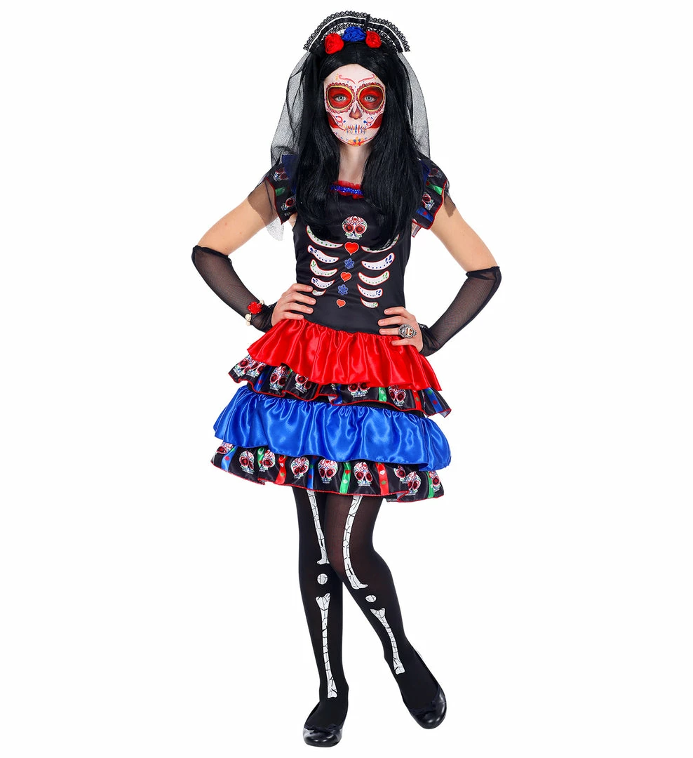 Widmann Mujer Dia De Los Muertos Costume Child's 4 Widmann Mujer Dia De Los Muertos Costume Child's