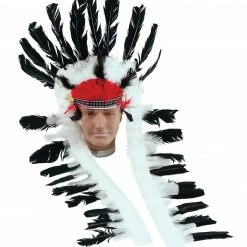 Bristol Western Costumes Native American Chief Headdress With Tails