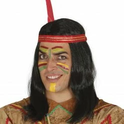 Fiestas Guirca Indian Brave Wig