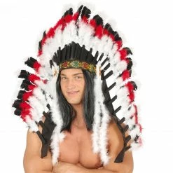Fiestas Guirca Western Costumes Native American Feather Headdress Deluxe