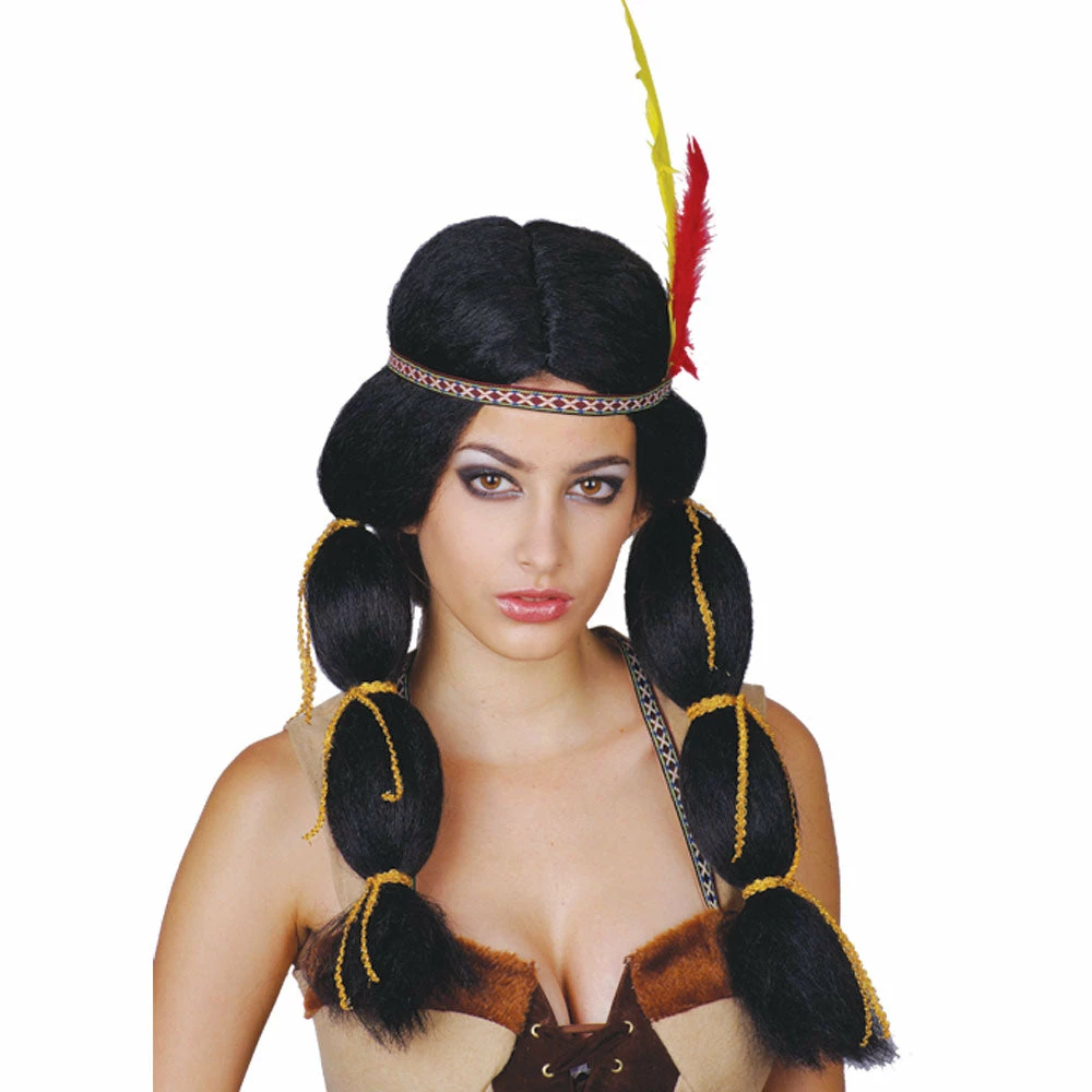 Wicked Native Indian Princess Wig 3 Wicked Native Indian Princess Wig
