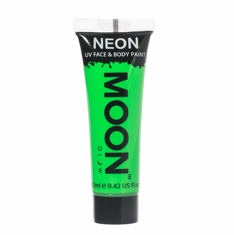 Moonglow Moon Glow 12ml Intense UV Neon Face Paint Green 3 Moonglow Moon Glow 12ml Intense UV Neon Face Paint Green