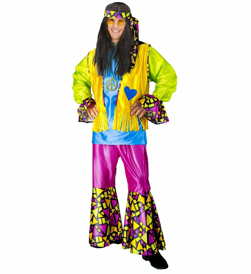Wicked Decades And History Neon Reggae Hippie Costume 3 Wicked Decades And History Neon Reggae Hippie Costume