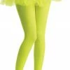 Wicked Neon Yellow Opaque Tights 1980's 2 Wicked Neon Yellow Opaque Tights 1980's