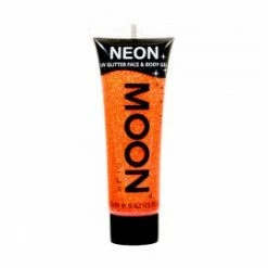 My Fancy Dress Moon Glow 12ml Glitter Gel UV Orange Costume Accessories