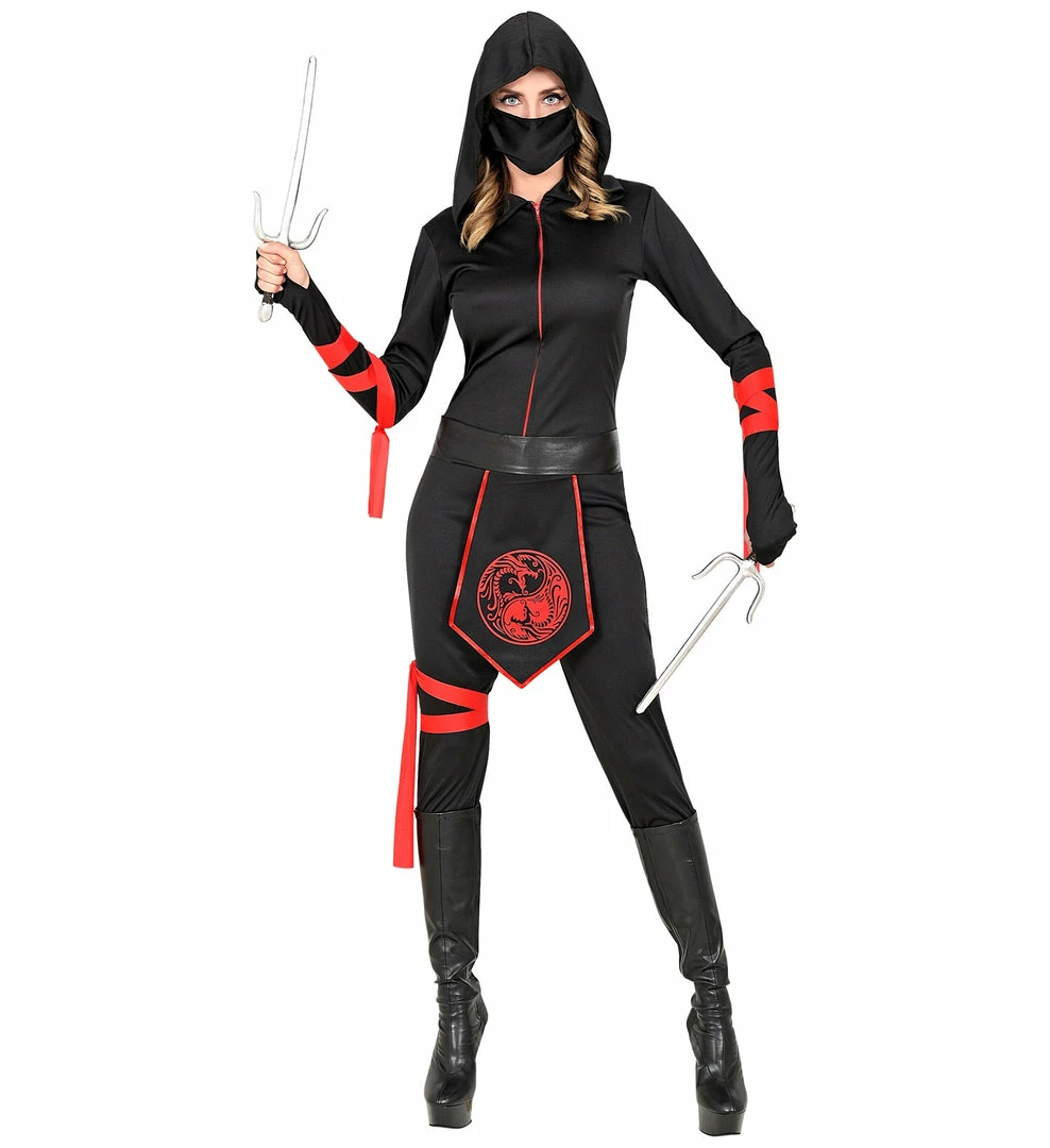 Widmann Halloween Ninja Costume Ladies 3 Widmann Halloween Ninja Costume Ladies