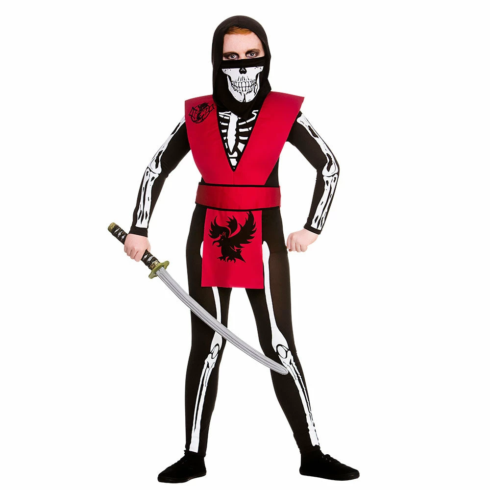 Wicked Halloween Ninja Skeleton Costume Child's 3 Wicked Halloween Ninja Skeleton Costume Child's