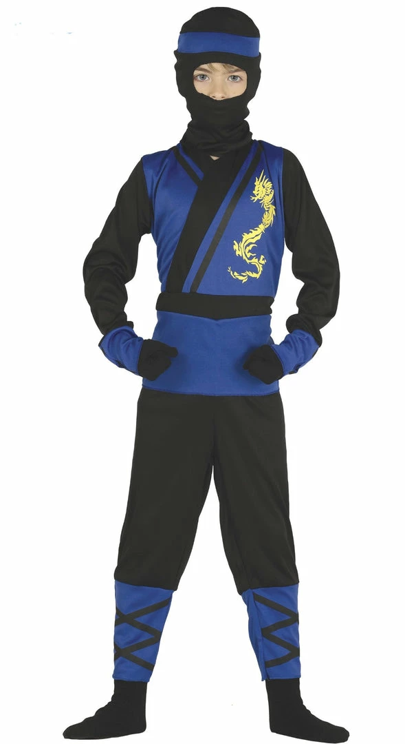 Fiestas Guirca Ninja Assassin Costume Blue 3 Fiestas Guirca Ninja Assassin Costume Blue
