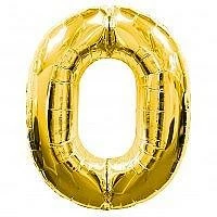 My Fancy Dress Number 0 Gold Foil Balloon Party Supplies