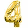My Fancy Dress Number 4 Gold Foil Balloon Party Supplies