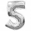 My Fancy Dress Party Supplies Number 5 Silver Foil Balloon