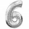 My Fancy Dress Number 6 Silver Foil Balloon Party Supplies 2 My Fancy Dress Number 6 Silver Foil Balloon Party Supplies