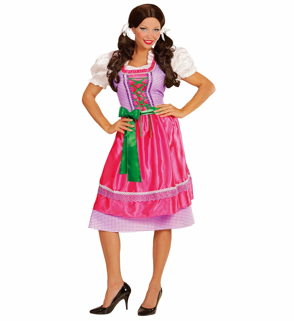 Fiestas Guirca Oktoberfest Dirndl Dress Costume Pink World Costumes 3 Fiestas Guirca Oktoberfest Dirndl Dress Costume Pink World Costumes