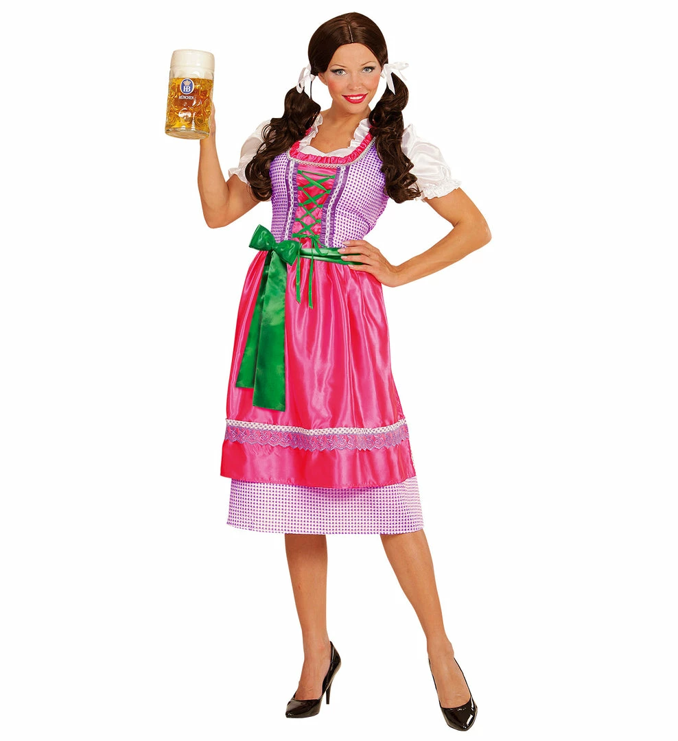 Fiestas Guirca Oktoberfest Dirndl Dress Costume Pink World Costumes 4 Fiestas Guirca Oktoberfest Dirndl Dress Costume Pink World Costumes