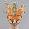 Bristol Orange Venetian Jester Masquerade Mask