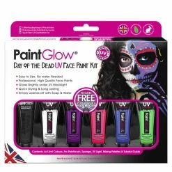 Paintglow UV Reactive Day Of The Dead Paint Kit Day Of The Dead Costumes