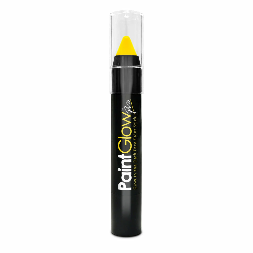 Facepaints & FX Paintglow Glow In The Dark Yellow Paint Stick 3 Facepaints & FX Paintglow Glow In The Dark Yellow Paint Stick
