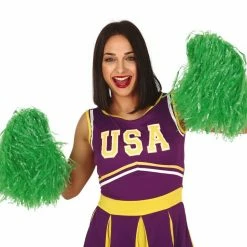 Fiestas Guirca Pair Of Pom Poms Green Small St Patrick's Day Costumes