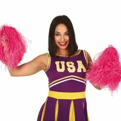 Fiestas Guirca Pair Of Pom Poms Pink Small