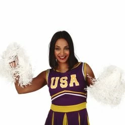 Fiestas Guirca Pair Of Pom Poms White Small Sports Costumes
