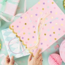 Partydecor Pink Gift Bag Stars Christmas Gift And Decoration Ideas