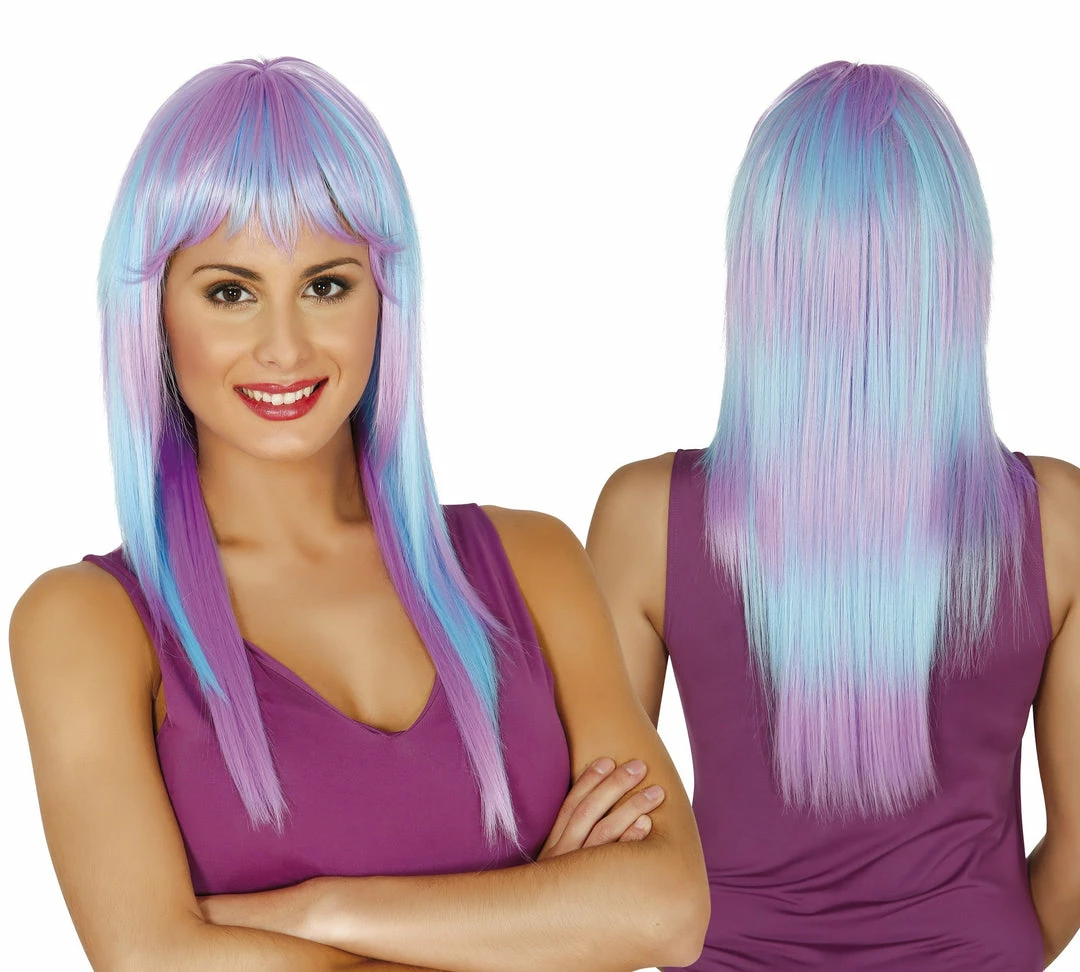 Fiestas Guirca Pink & Blue Unicorn Wig Wigs 3 Fiestas Guirca Pink & Blue Unicorn Wig Wigs