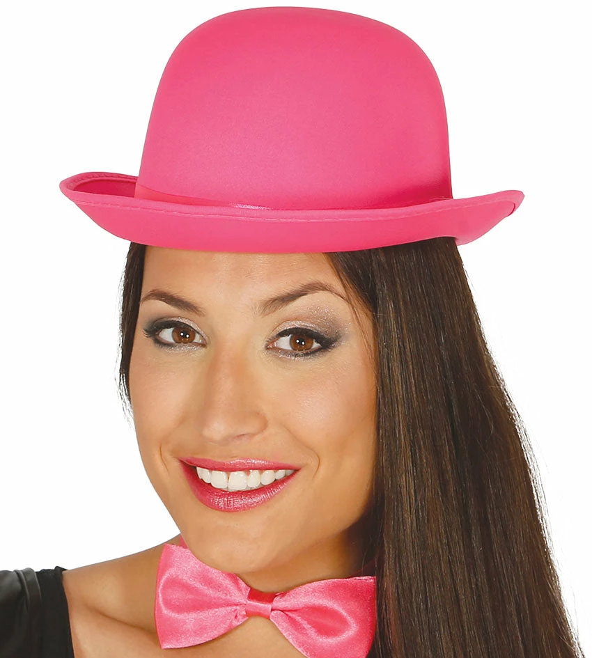 Fiestas Guirca Pink Bowler Hat Hats & Headwear 3 Fiestas Guirca Pink Bowler Hat Hats & Headwear