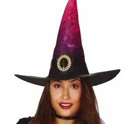 Bristol Halloween Pink And Black Witch Hat