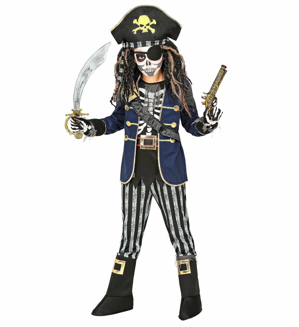 Widmann Halloween Pirate Captain Skeleton Costume Boy 4 Widmann Halloween Pirate Captain Skeleton Costume Boy