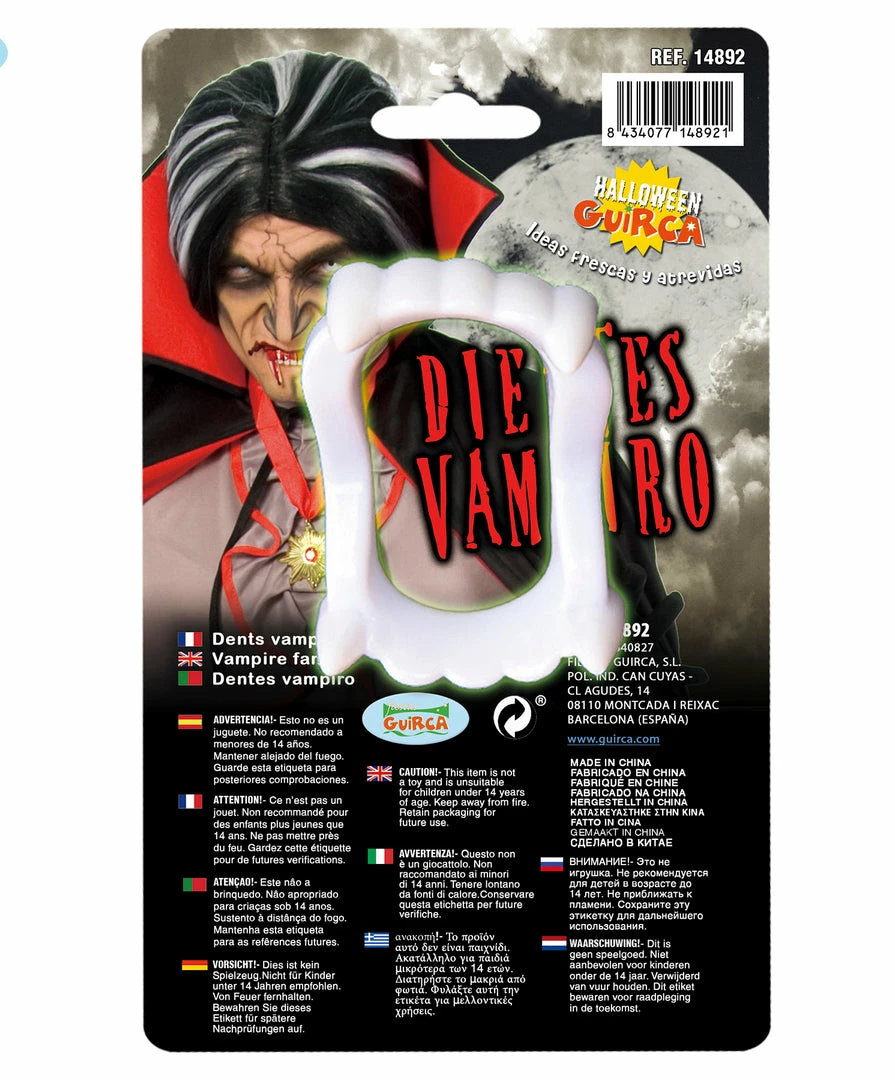 Fiestas Guirca Plastic Vampire Fangs 3 Fiestas Guirca Plastic Vampire Fangs