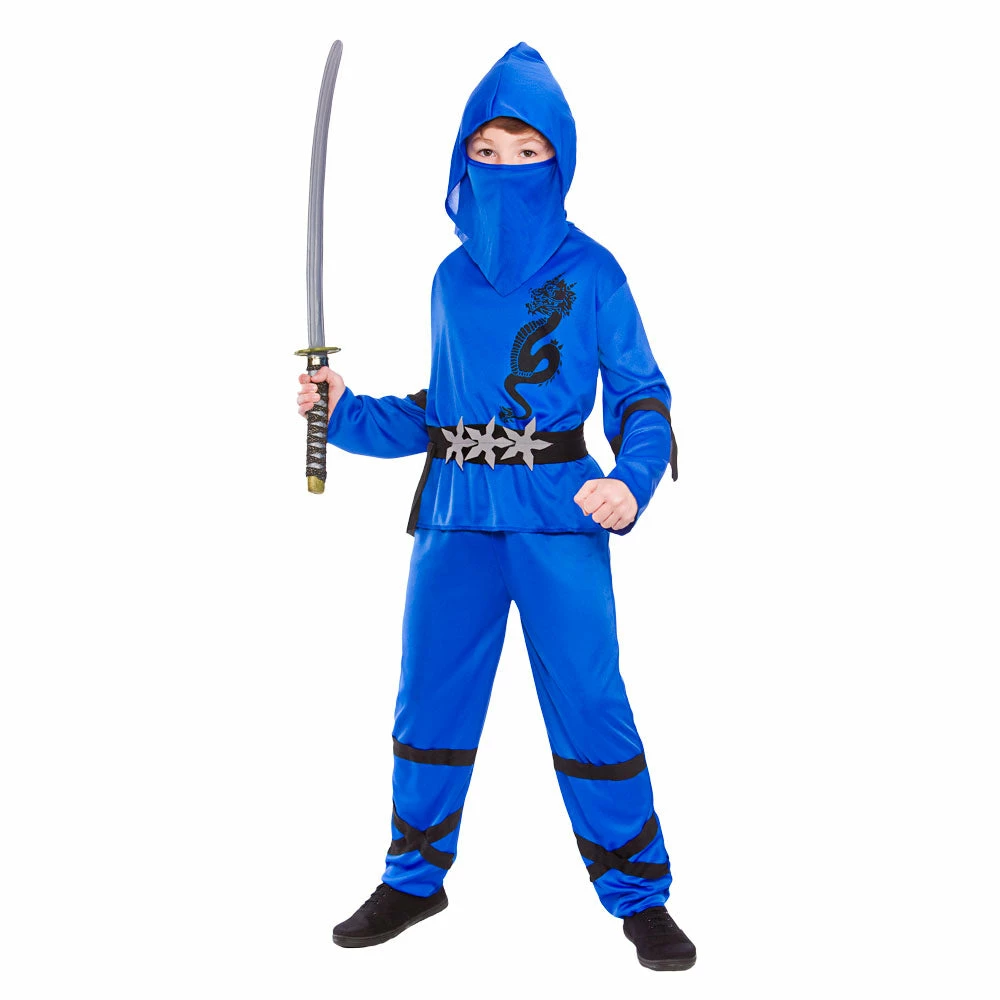 Wicked Halloween Power Ninja Blue Costume 3 Wicked Halloween Power Ninja Blue Costume