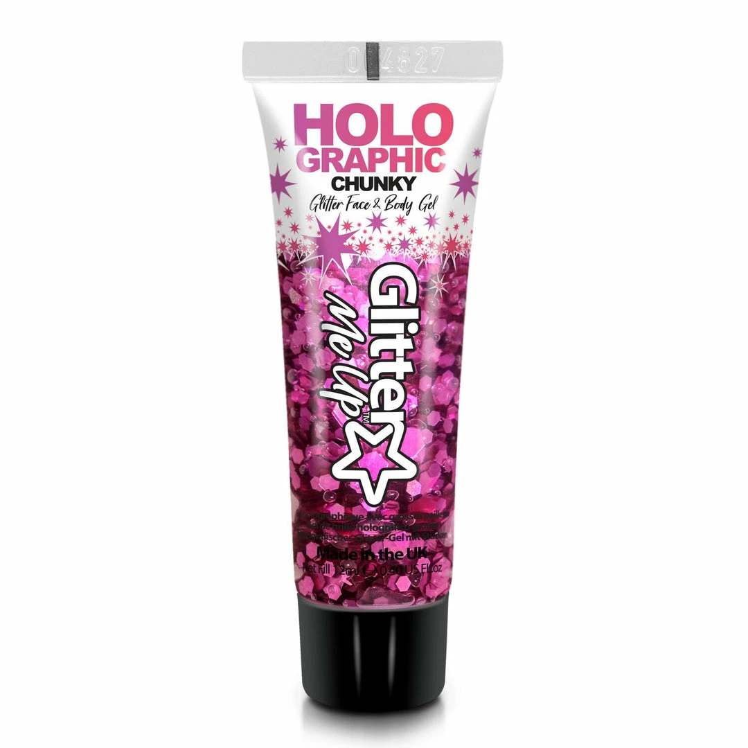 Paintglow Facepaints & FX Princess Pink Holographic Chunky Glitter Gels 12m 3 Paintglow Facepaints & FX Princess Pink Holographic Chunky Glitter Gels 12m