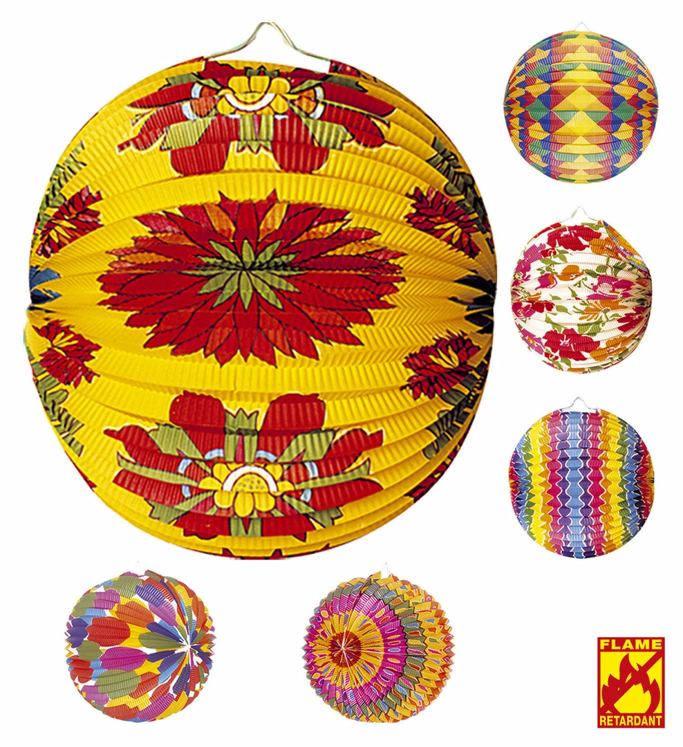 Widmann Printed Paper Ball Lanterns 6 Assorted 3 Widmann Printed Paper Ball Lanterns 6 Assorted