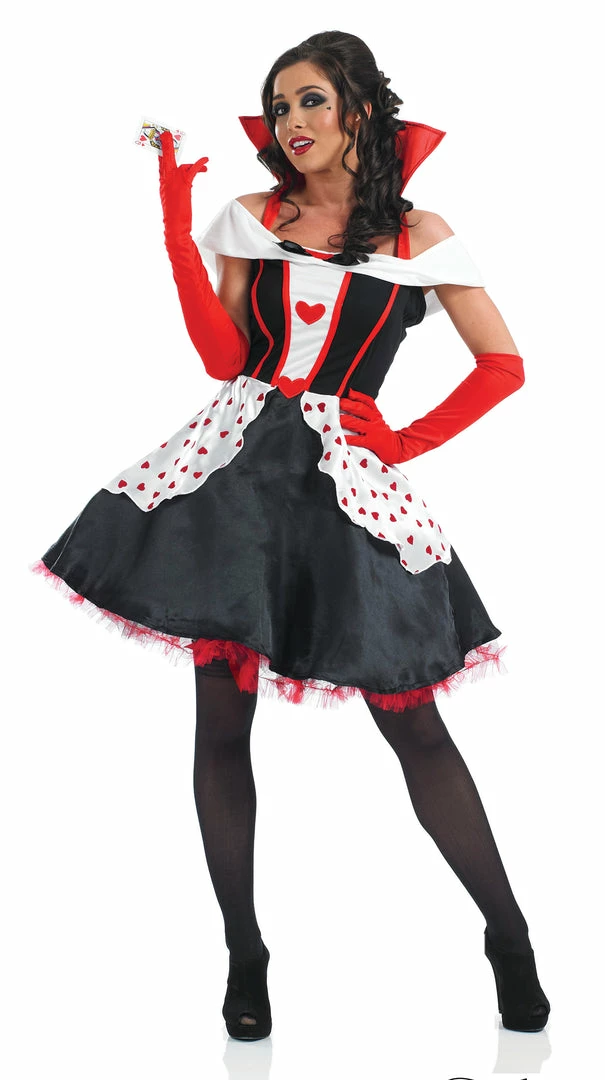 My Fancy Dress Queen Of Hearts Costume - Knee Length Fairytale Costumes 3 My Fancy Dress Queen Of Hearts Costume - Knee Length Fairytale Costumes