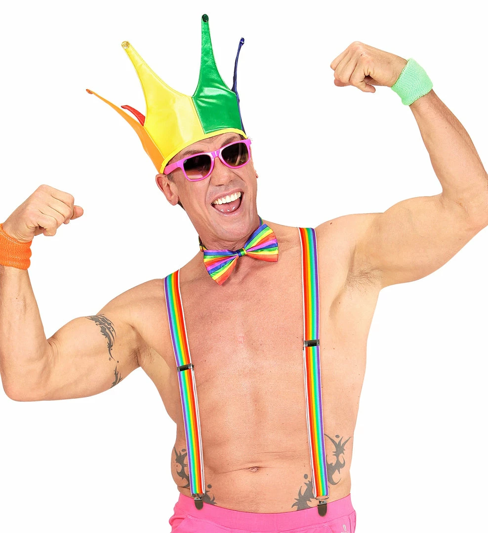 Widmann Clown & Circus Rainbow Braces 6 Widmann Clown & Circus Rainbow Braces