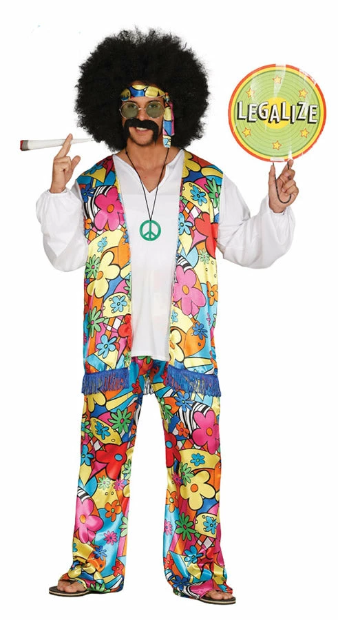 Fiestas Guirca Decades And History Rainbow Hippie Costume 3 Fiestas Guirca Decades And History Rainbow Hippie Costume