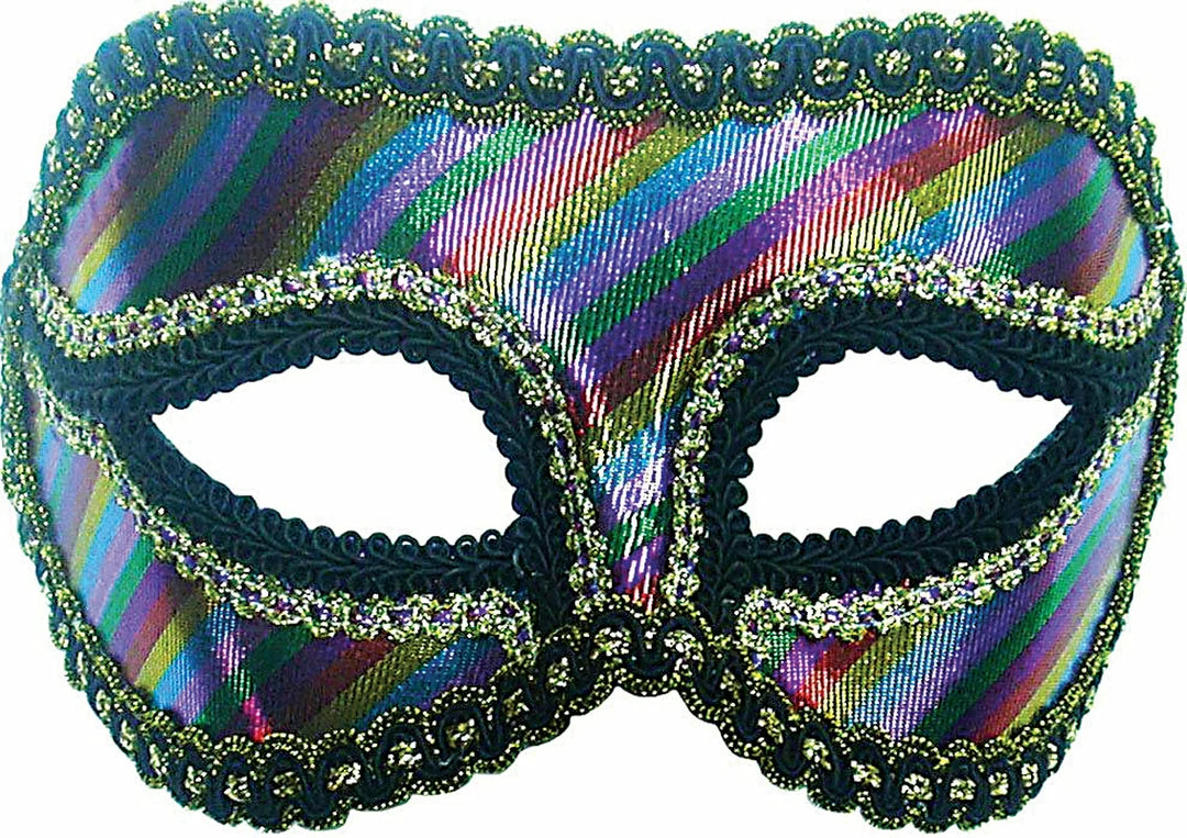 Bristol Rainbow Metallic Stripe Mask Costume Accessories 3 Bristol Rainbow Metallic Stripe Mask Costume Accessories