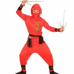 Wicked Halloween Red Dragon Ninja Costume