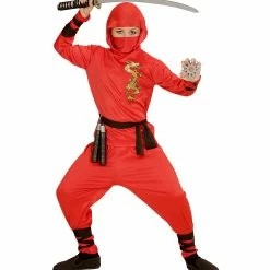 Wicked Halloween Red Dragon Ninja Costume