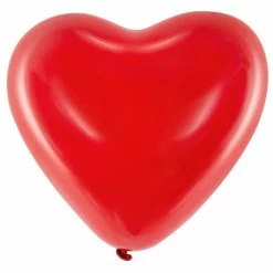 Partydecor Valentines Red Heart Balloon Latex 16"