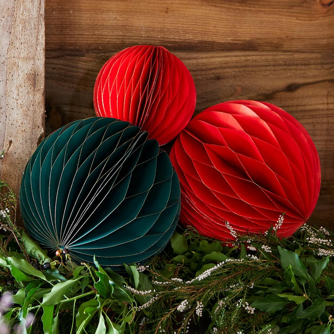 Talking Tables Red Glitter Honeycomb Decoration 15cm Christmas Gift And Decoration Ideas 5 Talking Tables Red Glitter Honeycomb Decoration 15cm Christmas Gift And Decoration Ideas