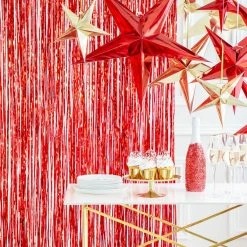 Partydecor Christmas Gift And Decoration Ideas Paper Star Red Hanging Decoration