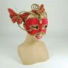 My Fancy Dress Red Mask With Butterfly Masquerade Mask