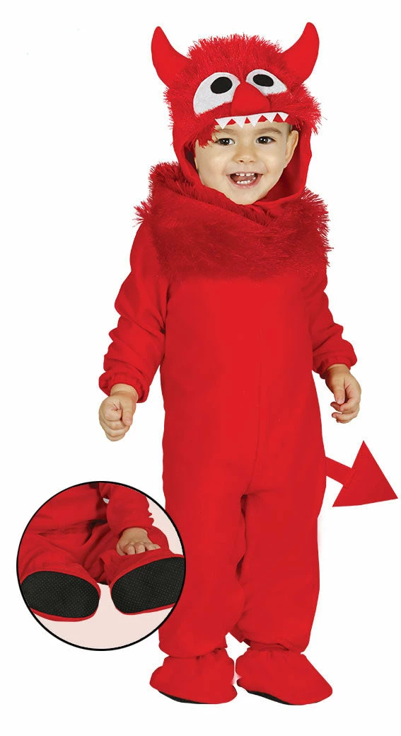Fiestas Guirca Red Monster Devil Toddler Costume Halloween 3 Fiestas Guirca Red Monster Devil Toddler Costume Halloween