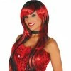 Fiestas Guirca Wigs Red And Black Wig 2 Fiestas Guirca Wigs Red And Black Wig